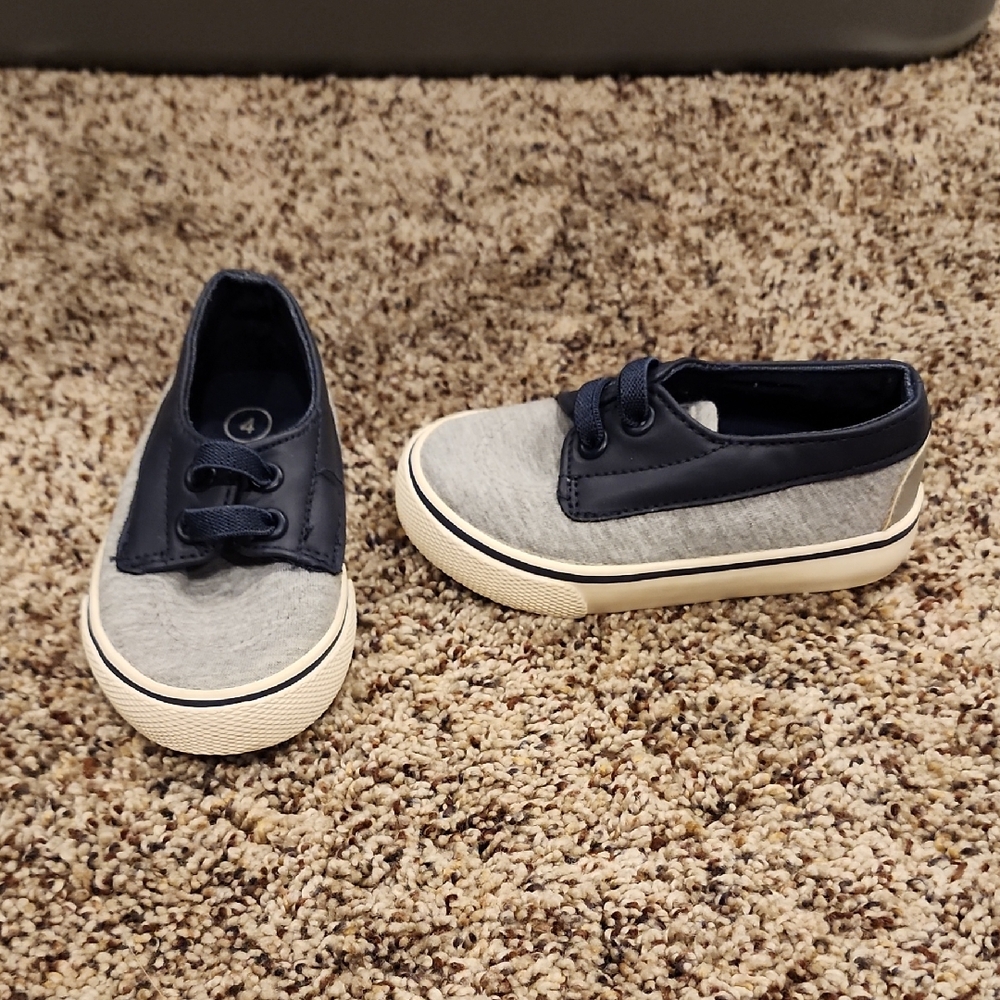 Navy and Gray Kids Sneakers